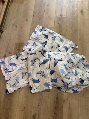 Pottery Barn kids shark full size bedding